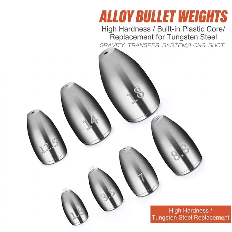 Tungsten Sinkers - Lead-Free Alloy Bullet Weights with Plastic