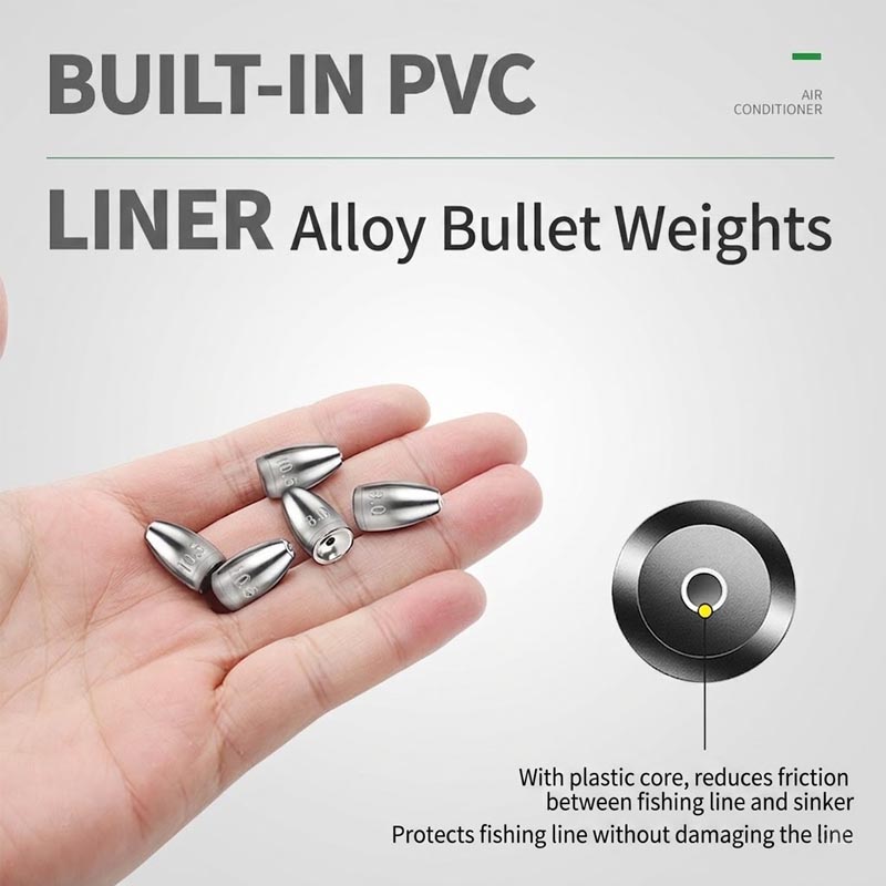 Lead-Free Alloy Bullet Weights - Tungsten Sinkers recension och pris