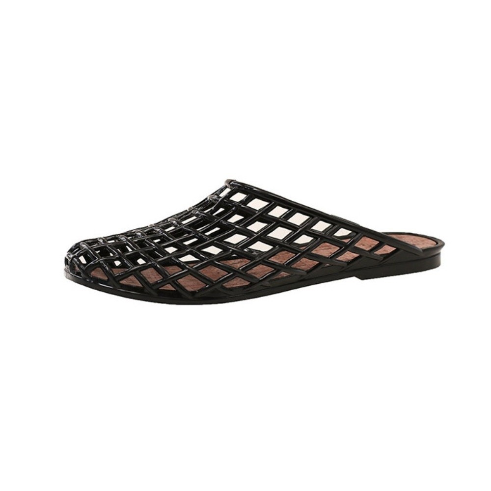 Round Toe PVC Crystal Slippers - Fishing Net recension och pris